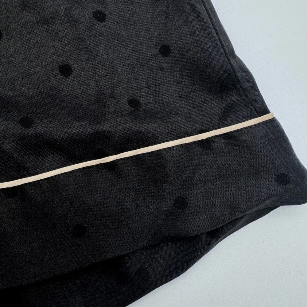 Victoria's Secret Black Polka Dot Silky‎ Sexy PJ Shorts S Sleepwear Loungewear